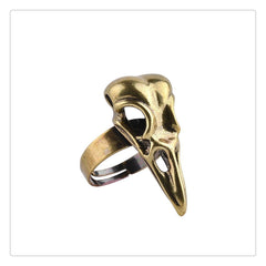 Gothic Crow Skull Bird Ring