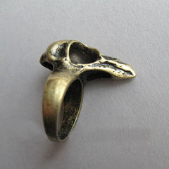 Gothic Crow Skull Bird Ring