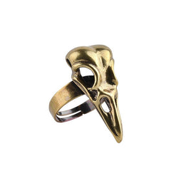 Gothic Crow Skull Bird Ring