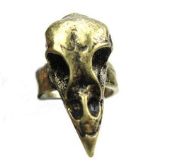 Gothic Crow Skull Bird Ring
